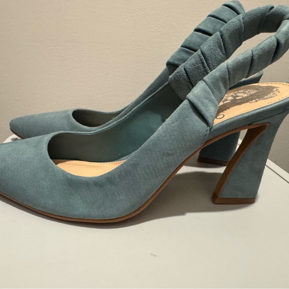 Vince Camuto Blue Suede Heels